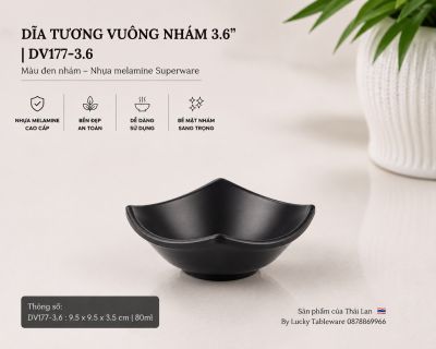 Dĩa Tương Vuông Nhám 3.6