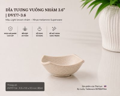Dĩa Tương Vuông Nhám 3.6