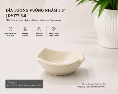 Dĩa Tương Vuông Nhám 3.6