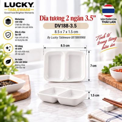 Dĩa tương 2 ngăn 3.5