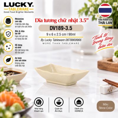 Dĩa tương chữ nhật 3.5