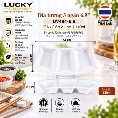 Dĩa tương 3 ngăn 6.9