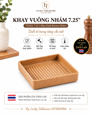 Khay Vuông Nhám 7.25