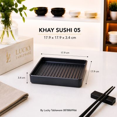 KHAY SUSHI 05 NHÁM ĐEN