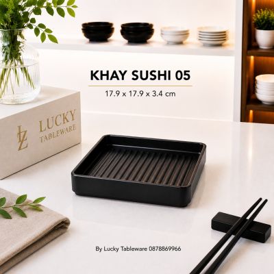 KHAY SUSHI 05 NHÁM ĐEN