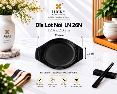 Dĩa Lót Nồi LN 26 NHÁM ĐEN