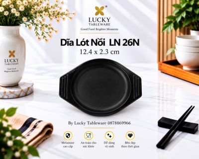 Dĩa Lót Nồi LN 26 NHÁM ĐEN