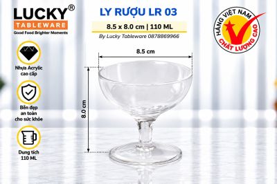 LY RƯỢU NHỰA ACRYLIC LR 03