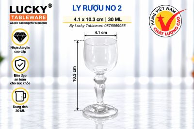 LY RƯỢU NHỰA ACRYLIC NO 02