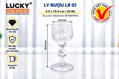 LY RƯỢU NHỰA ACRYLIC LR 01
