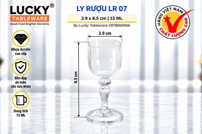 LY RƯỢU NHỰA ACRYLIC LR 07