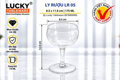 LY RƯỢU NHỰA ACRYLIC LR 05