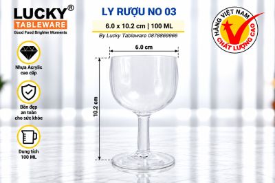 LY RƯỢU NHỰA ACRYLIC NO 03