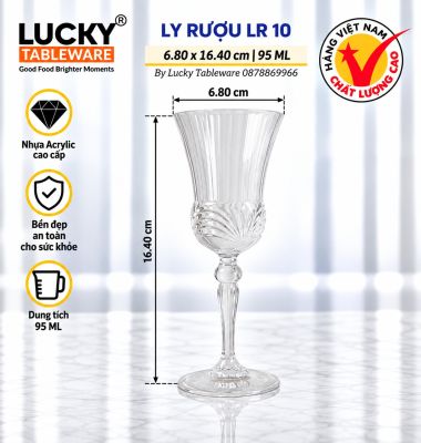 LY RƯỢU NHỰA ACRYLIC LR 10