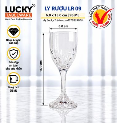 LY RƯỢU NHỰA ACRYLIC LR 09