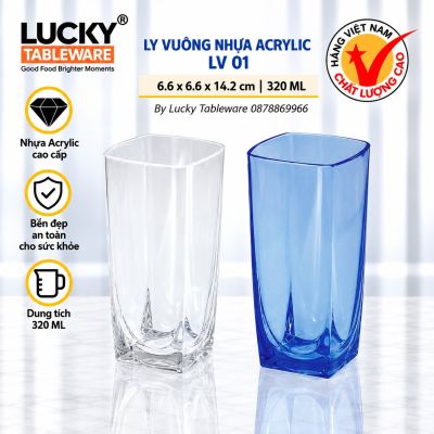 LY VUÔNG NHỰA ACRYLIC LV 01