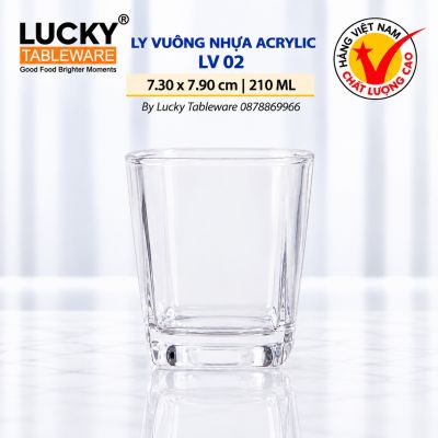 LY VUÔNG NHỰA ACRYLIC LV 02