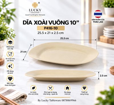 Dĩa xoài vuông 10