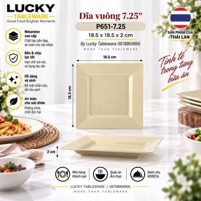 Dĩa vuông 7.25