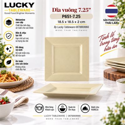 Dĩa vuông 7.25