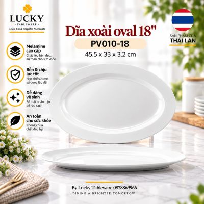 Dĩa xoài oval 18