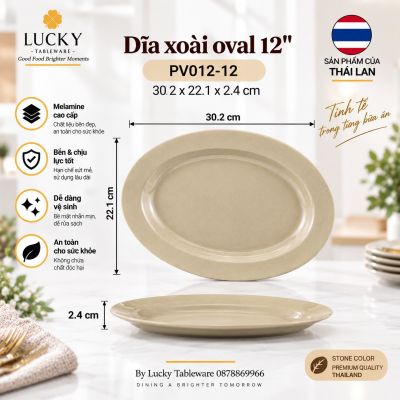 Dĩa xoài oval 12