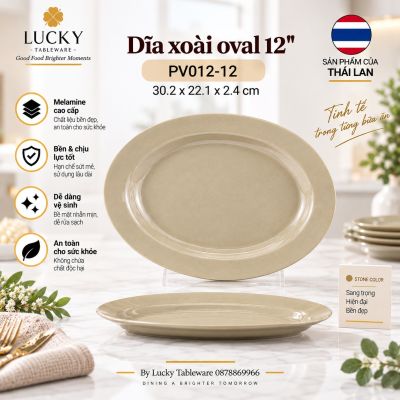 Dĩa xoài oval 12