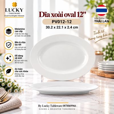 Dĩa xoài oval 12