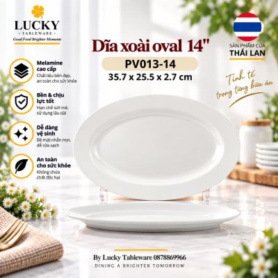Dĩa xoài oval 14