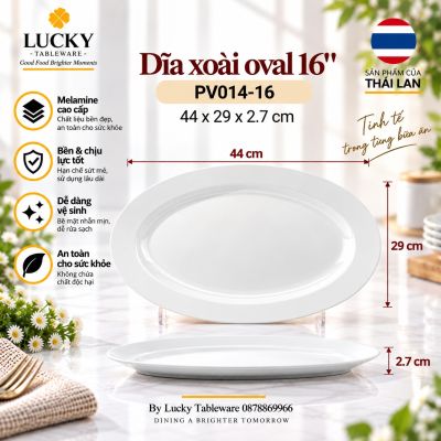 Dĩa xoài oval 16