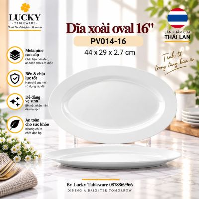 Dĩa xoài oval 16