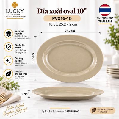 Dĩa xoài oval 10