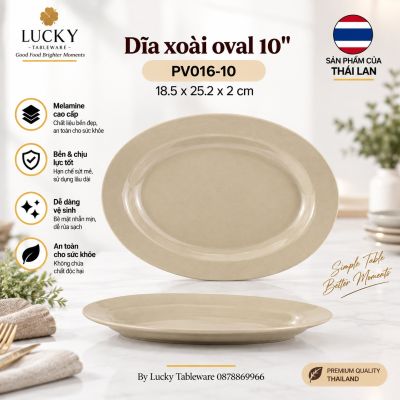 Dĩa xoài oval 10