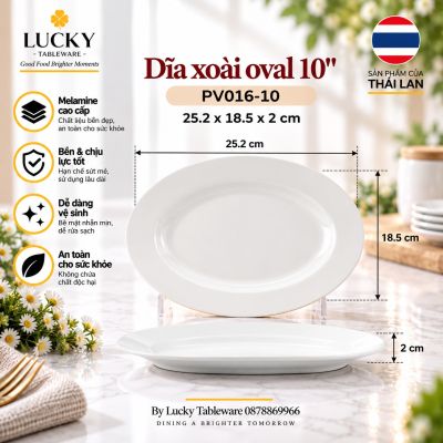 Dĩa xoài oval 10