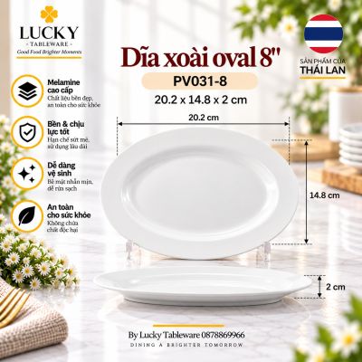 Dĩa xoài oval 8