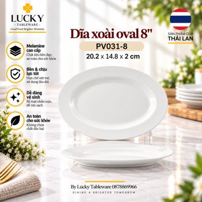 Dĩa xoài oval 8