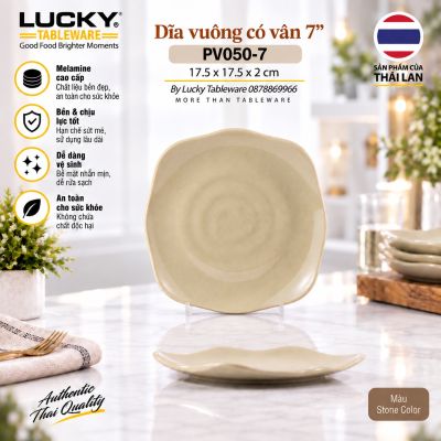 Dĩa vuông có vân 7