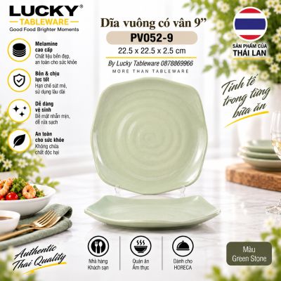 Dĩa vuông có vân 9