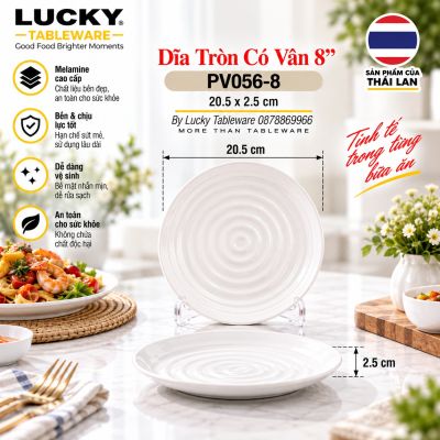Dĩa Tròn Có Vân 8
