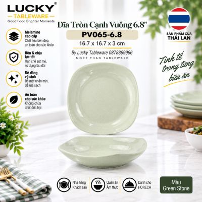 Dĩa Tròn Cạnh Vuông 6.8