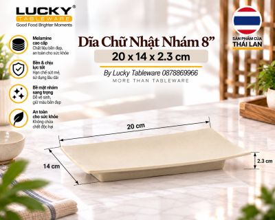 Dĩa Chữ Nhật Nhám 8