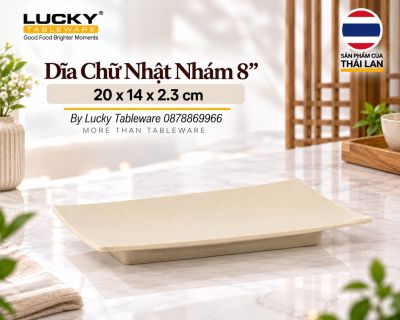 Dĩa Chữ Nhật Nhám 8