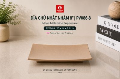 Dĩa Chữ Nhật Nhám 8