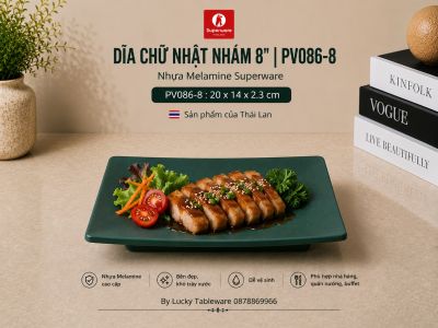 Dĩa Chữ Nhật Nhám 8