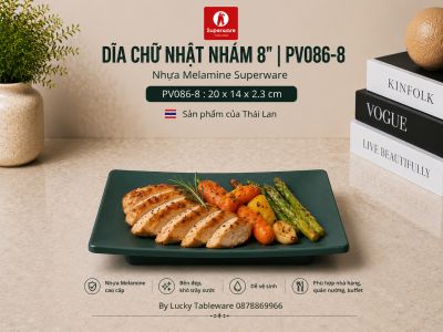 Dĩa Chữ Nhật Nhám 8