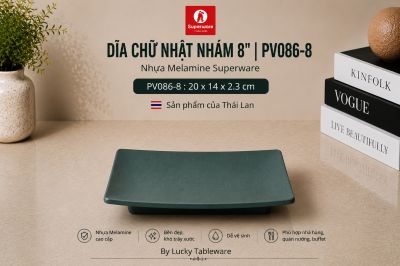 Dĩa Chữ Nhật Nhám 8