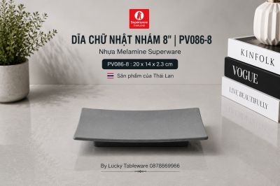 Dĩa Chữ Nhật Nhám 8