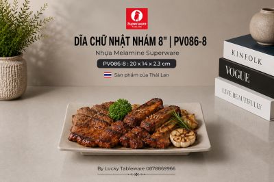 Dĩa Chữ Nhật Nhám 8