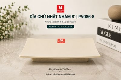 Dĩa Chữ Nhật Nhám 8