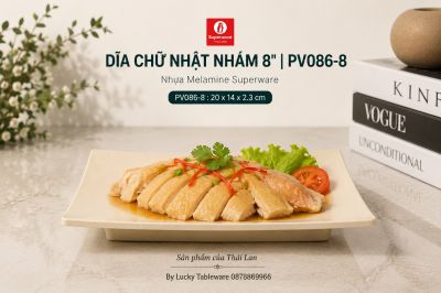 Dĩa Chữ Nhật Nhám 8